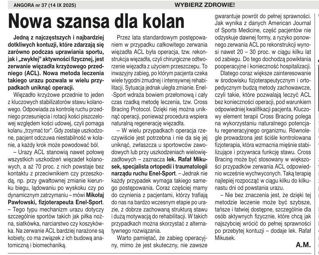 Rafał Mikusek wywiad dla gazety Angora